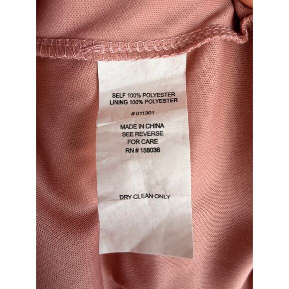 Birdy Grey Blush Pink Chiffon Maxi Dress Sleeveless V-Neck Size M - Picture 8 of 8